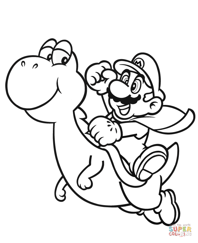 670x822 Super Mario Coloring Pages Yoshi Coloring Pages