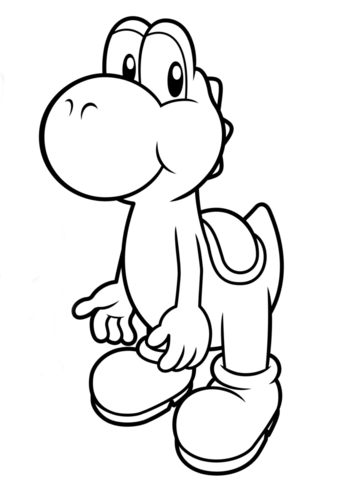 346x480 Cute Yoshi Coloring Page Free Printable Coloring Pages