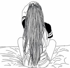 236x230 Outline, Girl, And Grunge Image Art Outlines