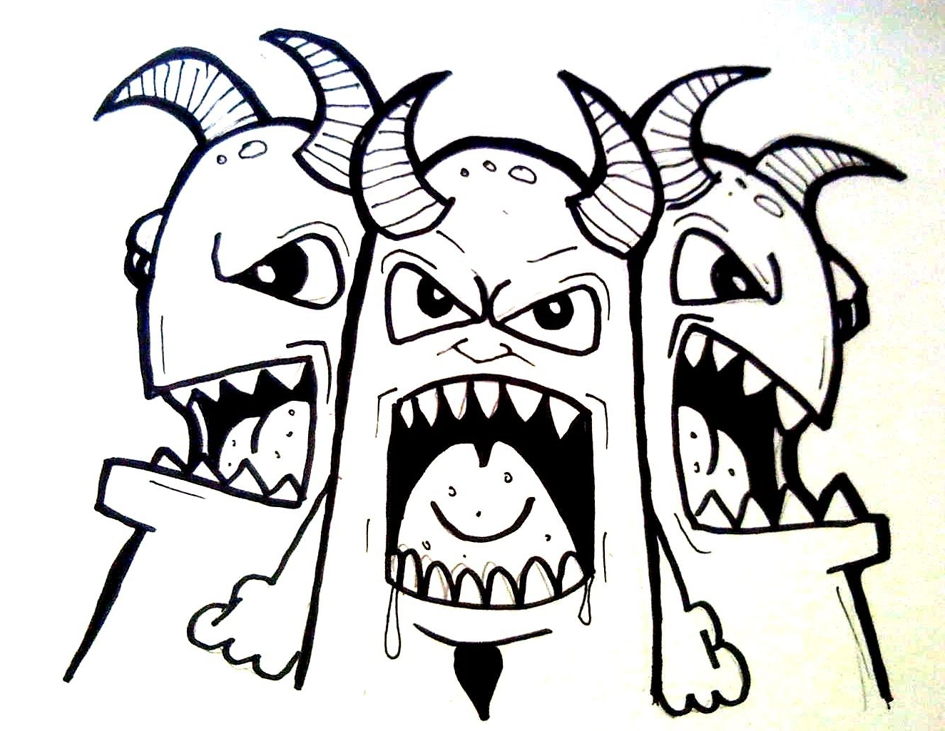 1325x1025 Graffiti Character Monster Sketch 3d How To Draw 3 Graffiti