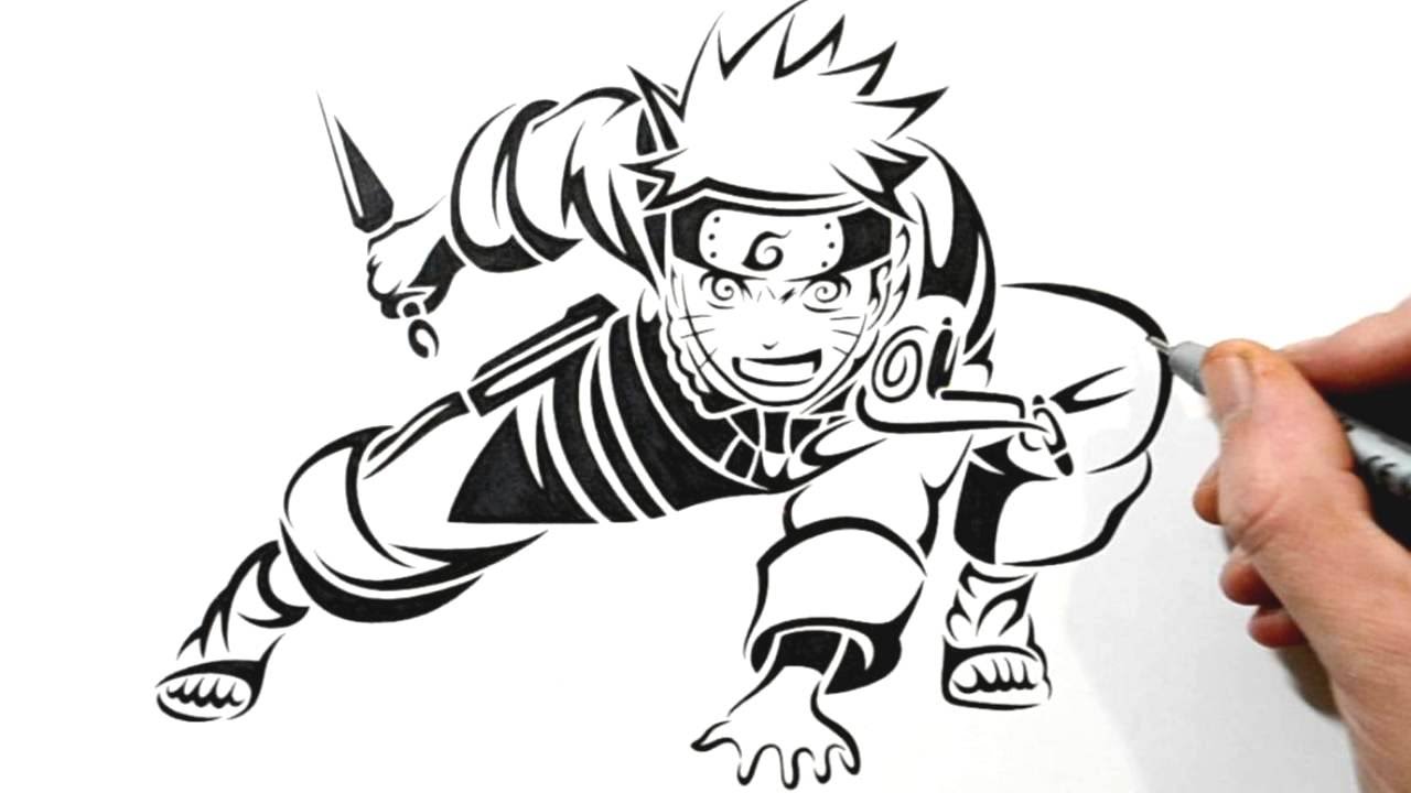 1280x720 Drawing Naruto In A Tribal Tattoo Design Style