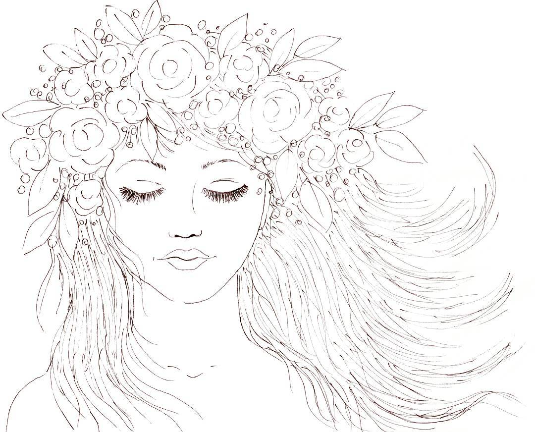 1080x872 Boho Girl With A Crown Of Flowers In Her Hair. Youtube Video