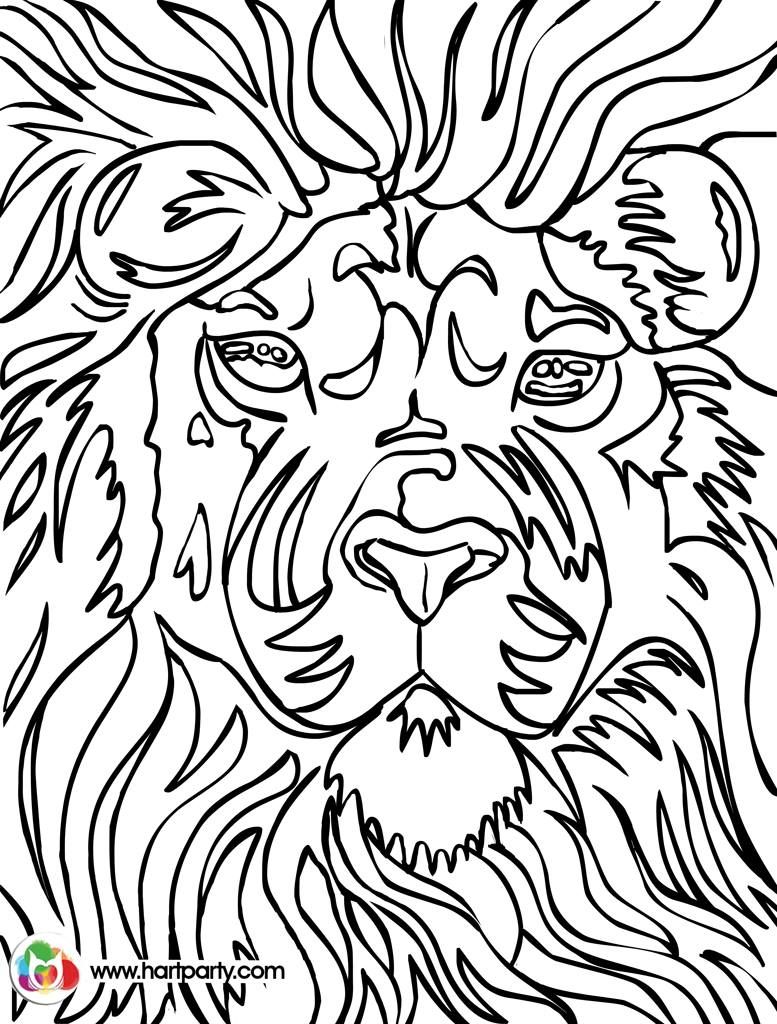 777x1024 Lion Trace Able Coloring Page For Hart Party Youtube How To Paint
