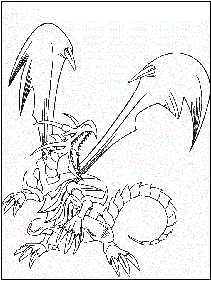 718x957 Yu Gi Oh Red Eyes Black Dragon Coloring Picture For Kids Yu Gi