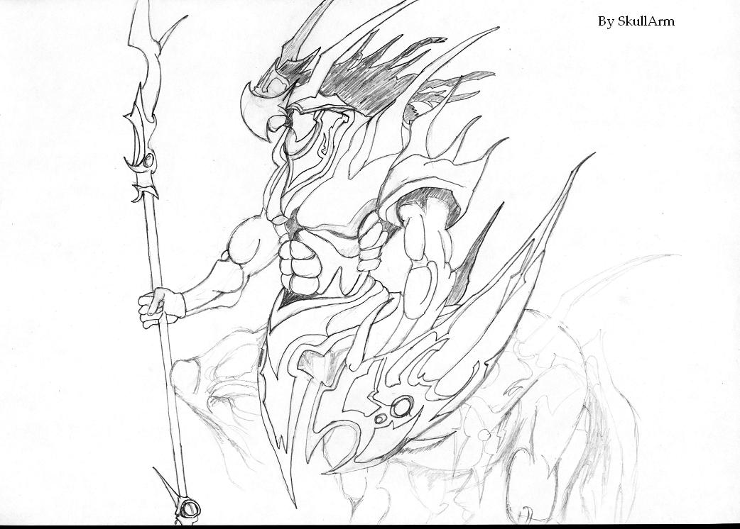 1042x746 Yugioh Monster By Skullarm