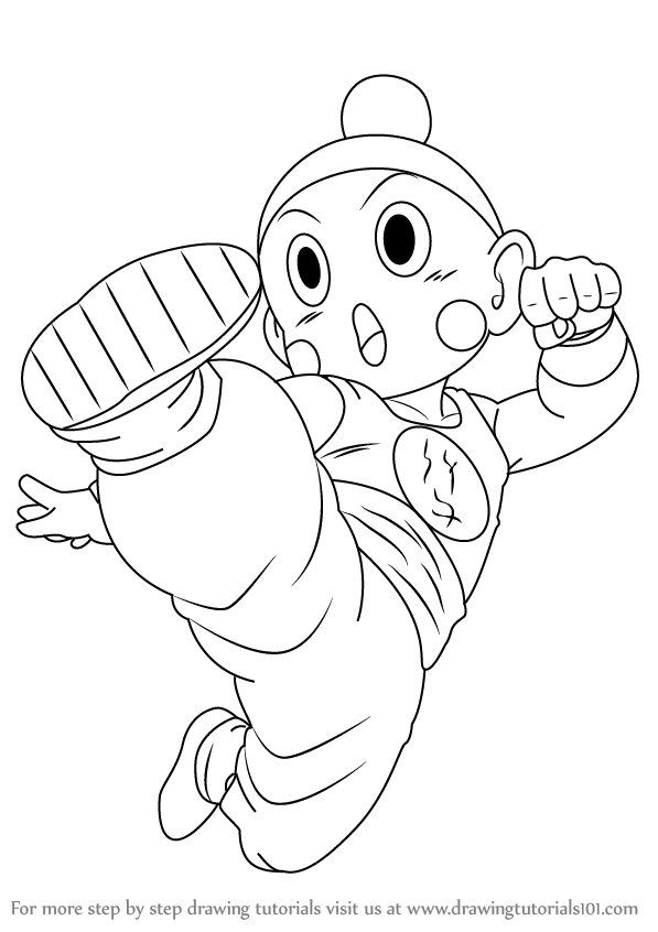 597x846 Learn How To Draw Chiaotzu From Dragon Ball Z (Dragon Ball Z) Step