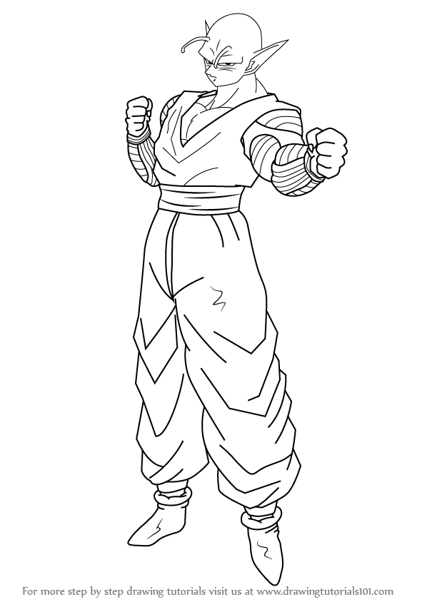 598x844 Learn How To Draw Piccolo From Dragon Ball Z (Dragon Ball Z) Step