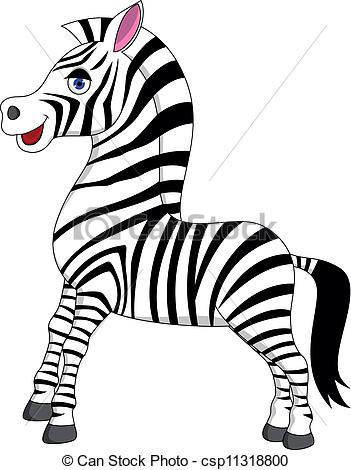351x470 Vector Illustration Of Funny Zebra Cartoon Vector Clipart