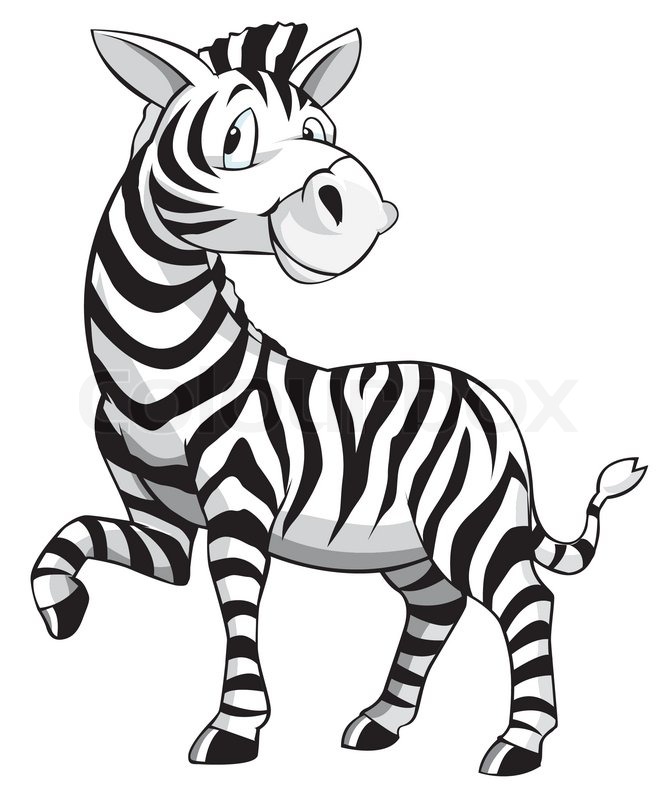 671x800 Zebra Cartoon Stock Vector Colourbox
