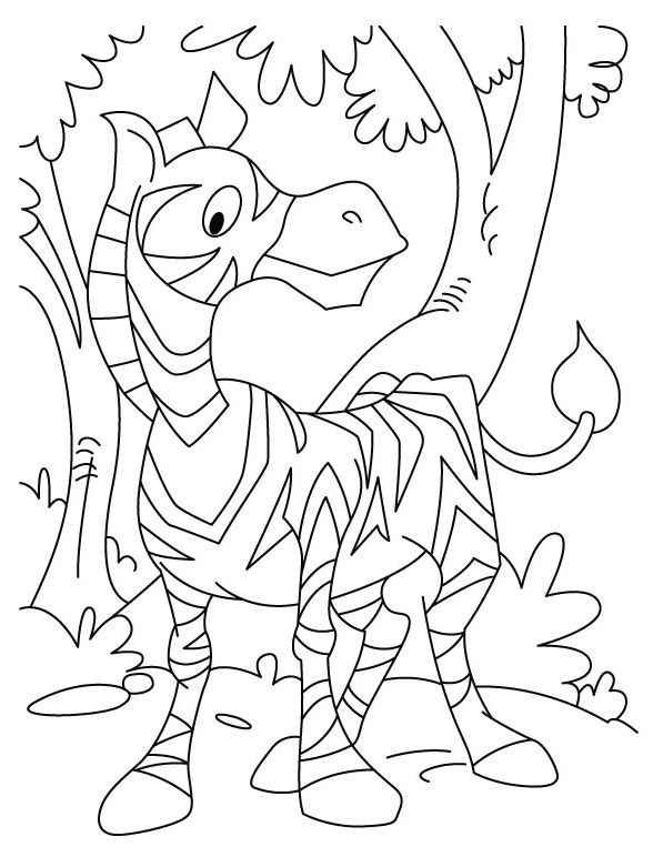 588x772 Cartoon Zebra Coloring Page Amp Coloring Book