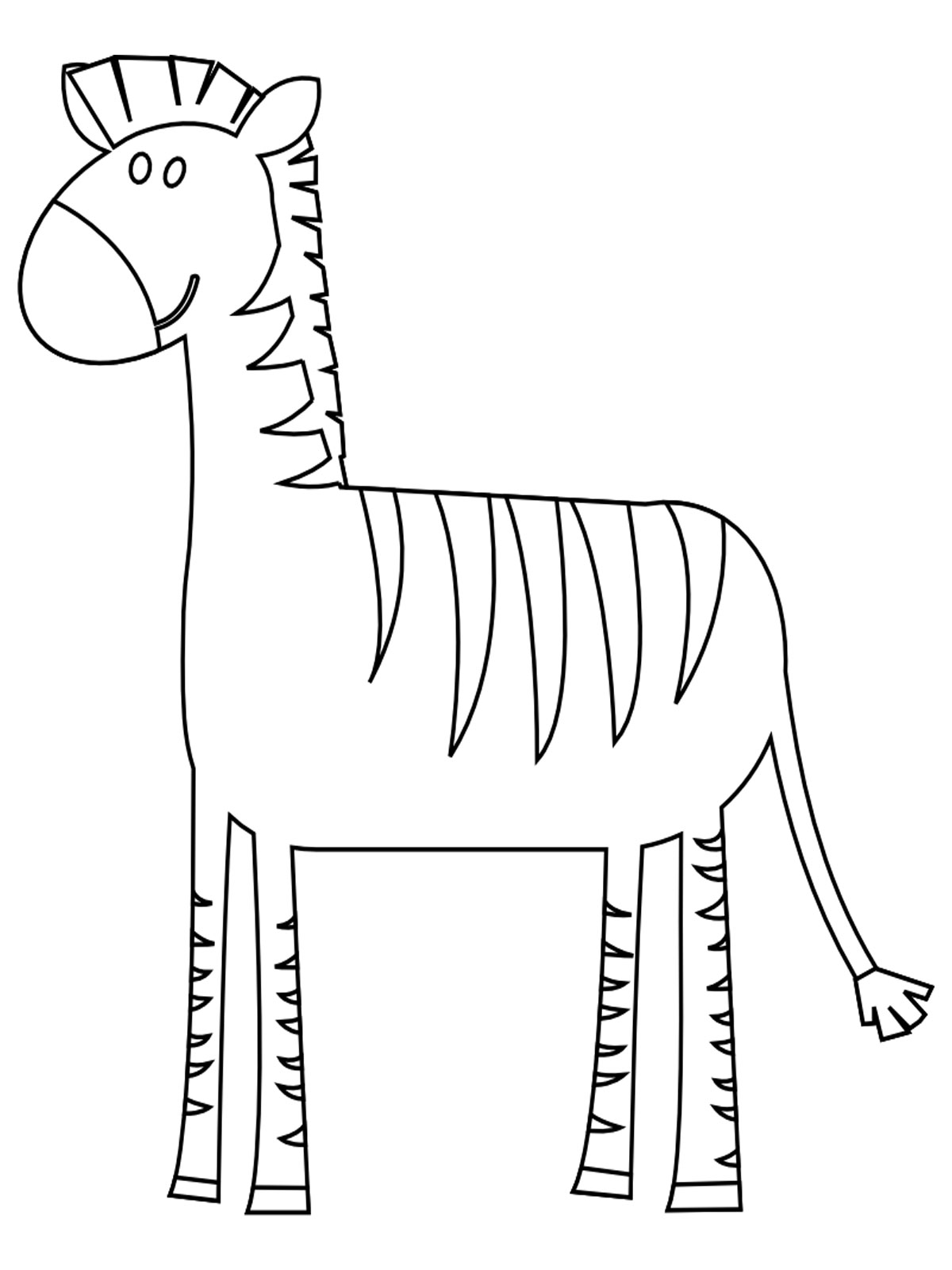 1200x1600 Zebra Coloring Pages Kids Drawing