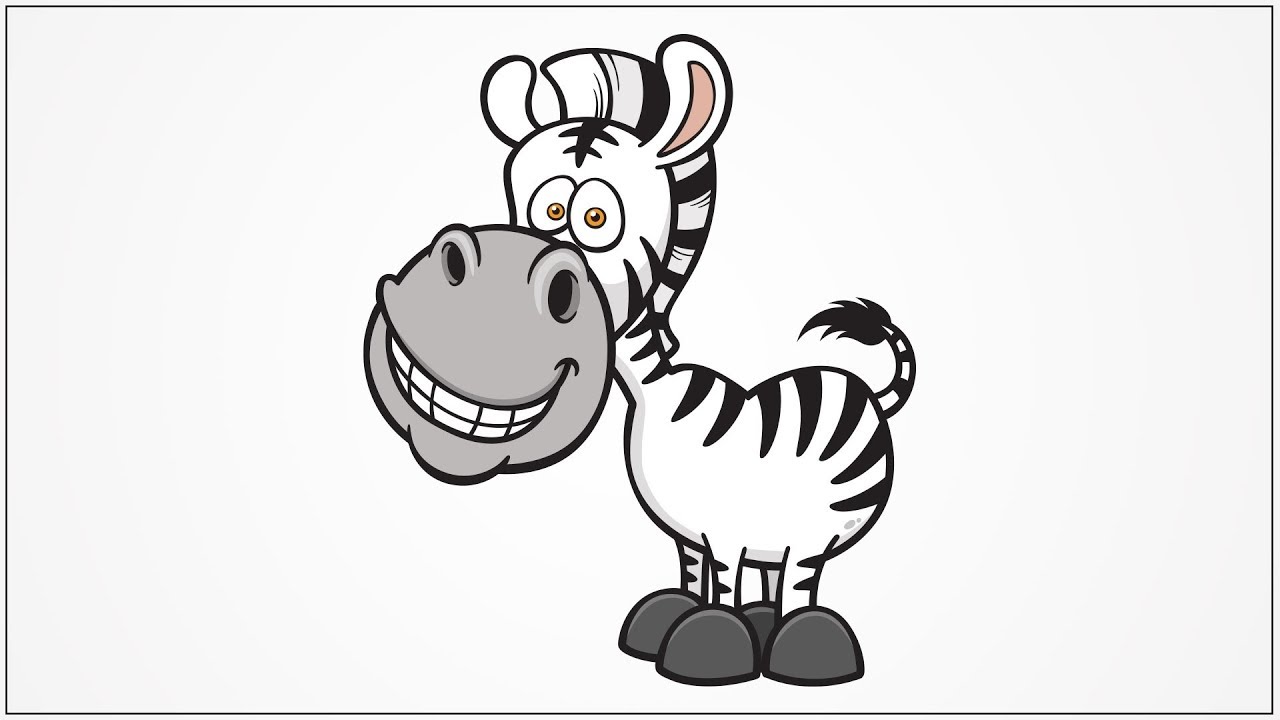 1280x720 How To Draw Zebra Step By Step For Kids