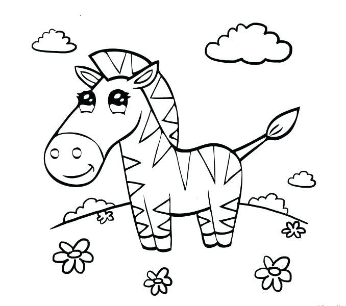 678x600 Coloring Pages Of Zebras Zebra Coloring Pages In Meadow Free