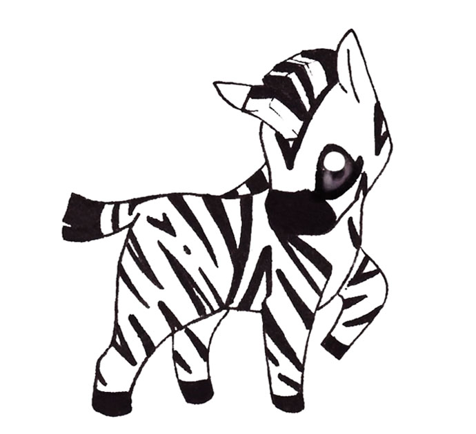 690x630 Drawn Zebra Chibi