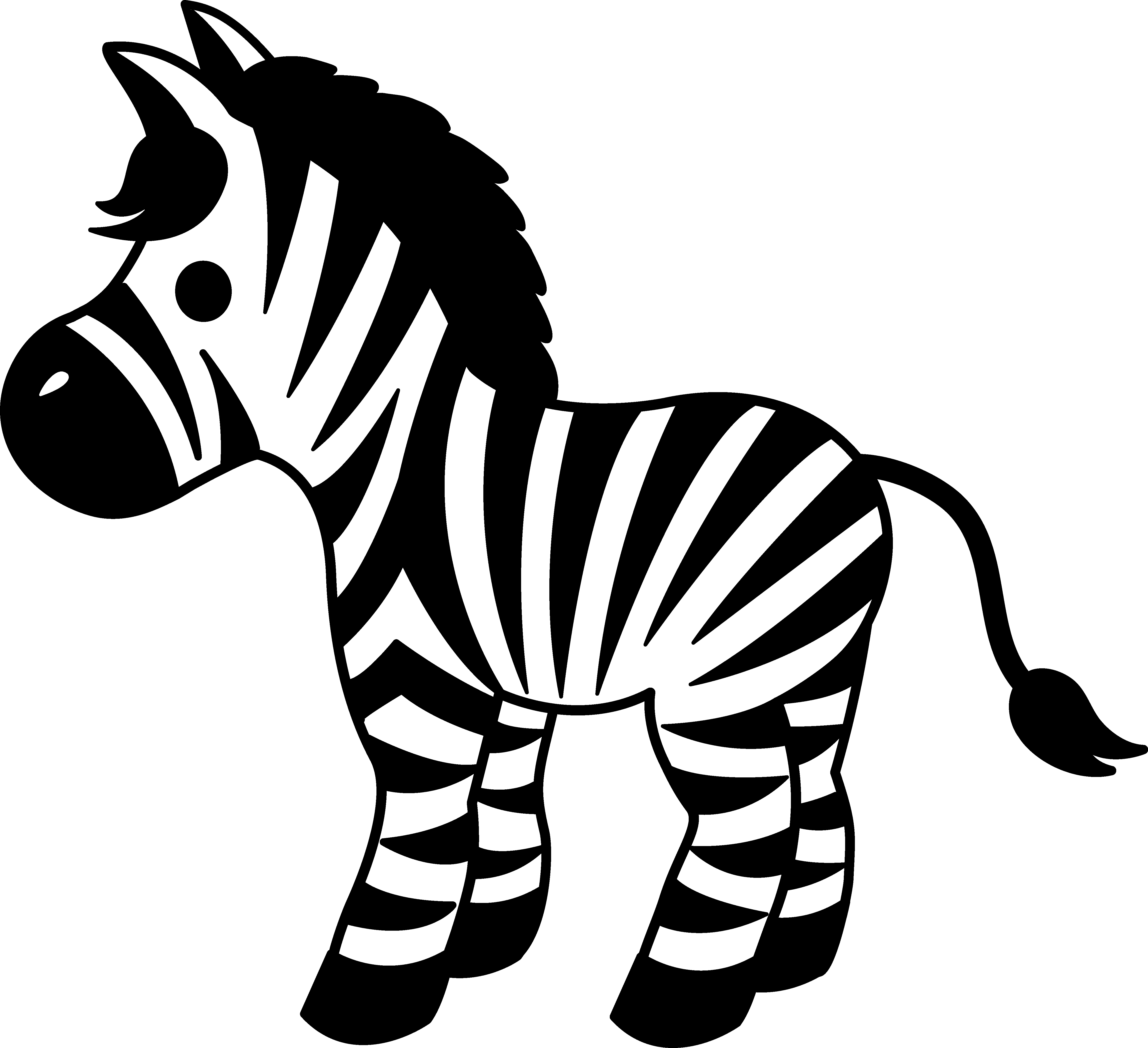 5166x4717 Cute Zebra Clipart Hd Letters