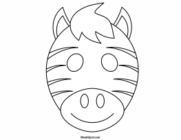 263x203 Printable Zebra Mask