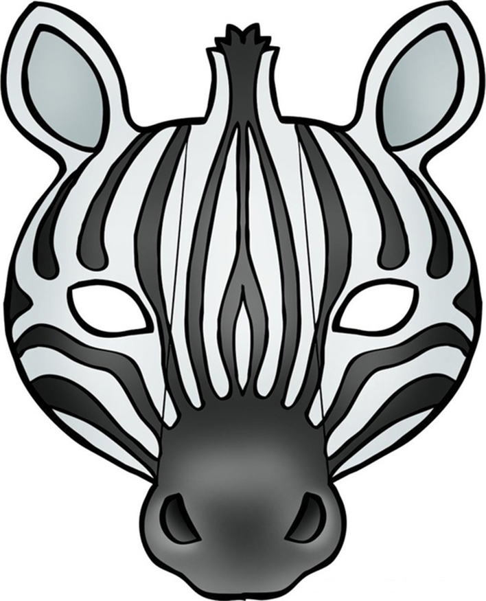 708x875 Zebra Mask Craft