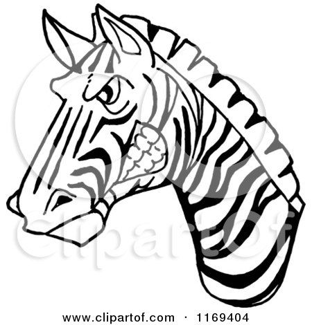 450x470 Deluxe Zebra Face Cartoon