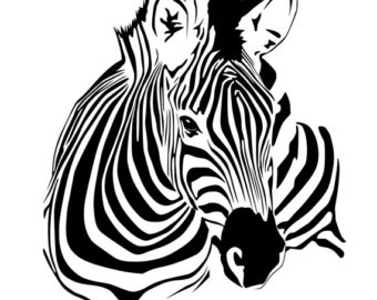 340x270 Zebra Head Decal Etsy