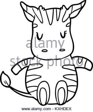 300x361 Drawing Of A Zebra Stock Vector Art Amp Illustration, Vector Image