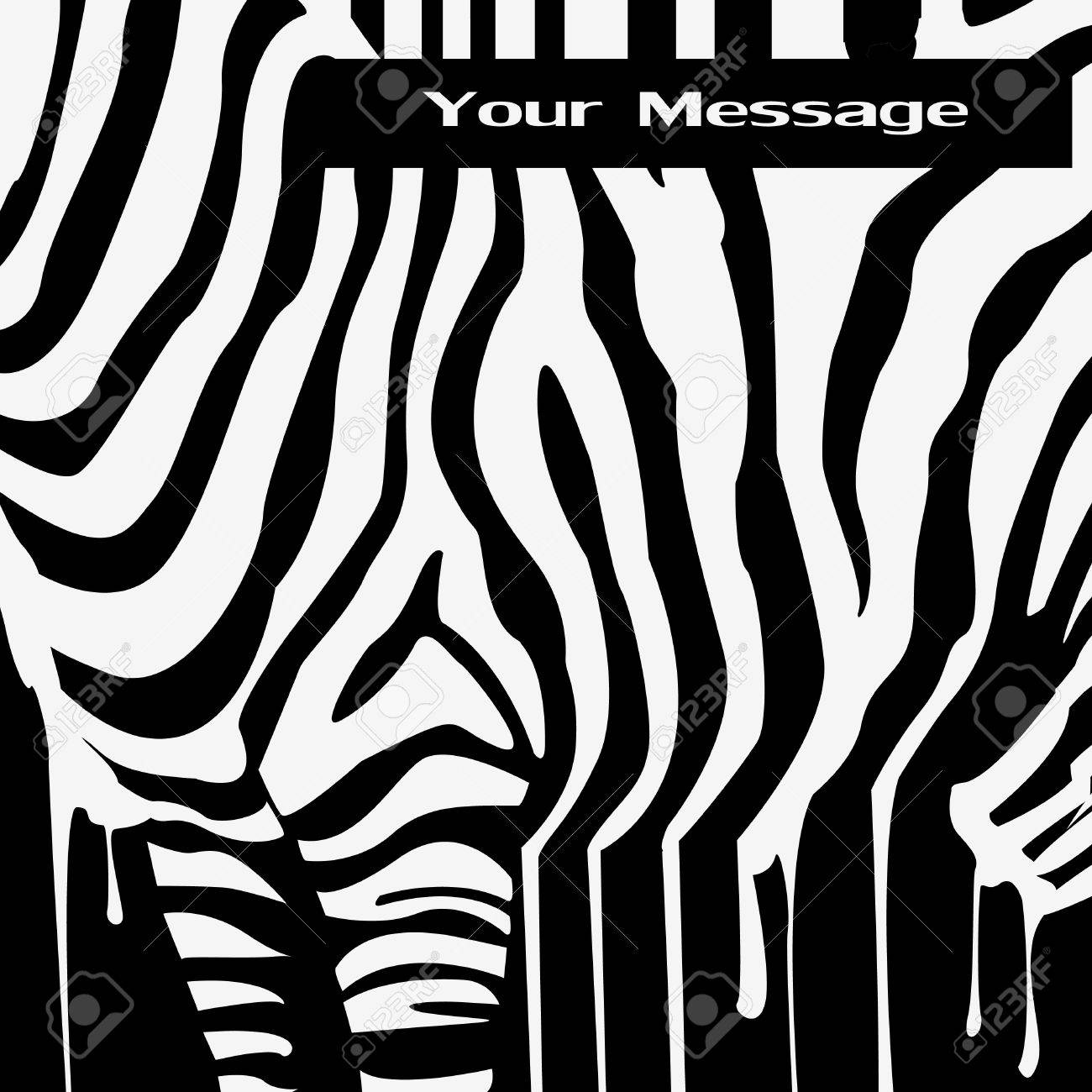 1300x1300 Black And White Zebra Print Design Royalty Free Cliparts, Vectors