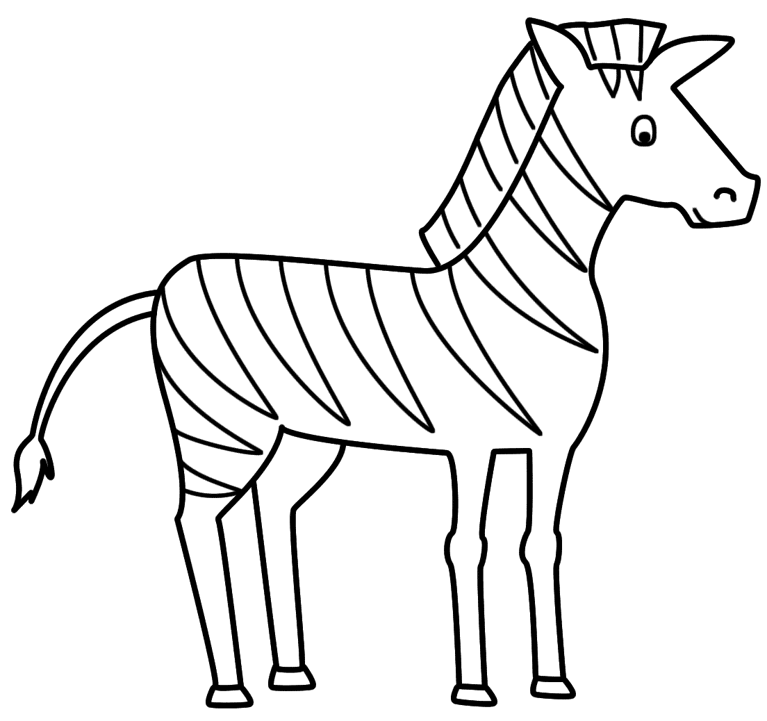 1104x1038 Zebra Coloring Pages