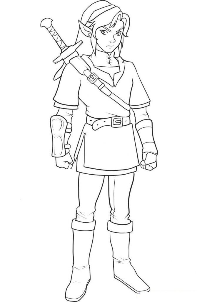 670x1024 Printable Zelda Coloring Pages Drawing Coloring