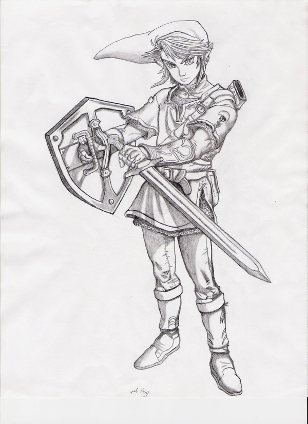 600x825 Twilight Princess Link By Bloodydragon117