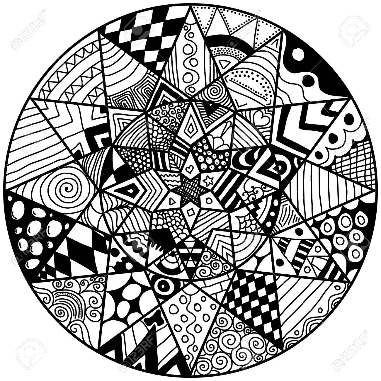1300x1300 Mandala. Round Ornament Pattern. Mandala Element In Zen Doodle