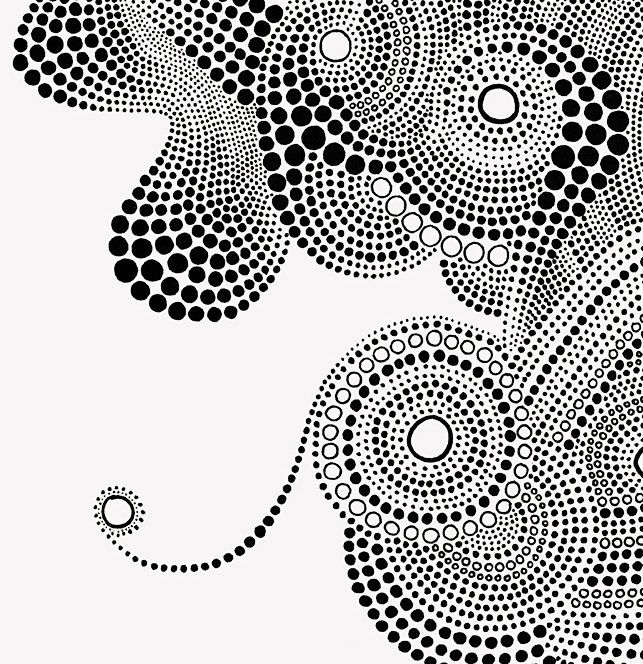 643x664 Art Print, Felicitycomposition 2, Black And White Ink Drawing