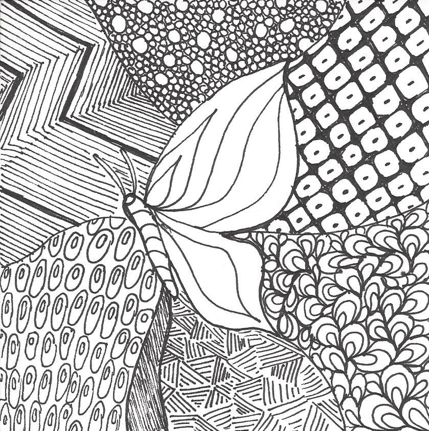 839x843 Zentangle Drawing And Quilting Mystery Bay Quilt Design
