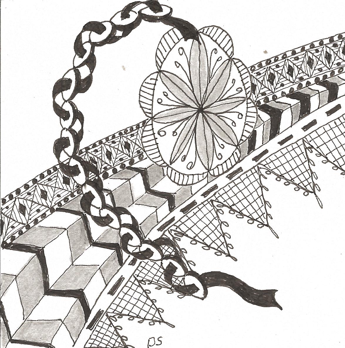 1175x1185 Hunkey Dorey Land Busy Week, 2 Knitting Projects, New Zentangle