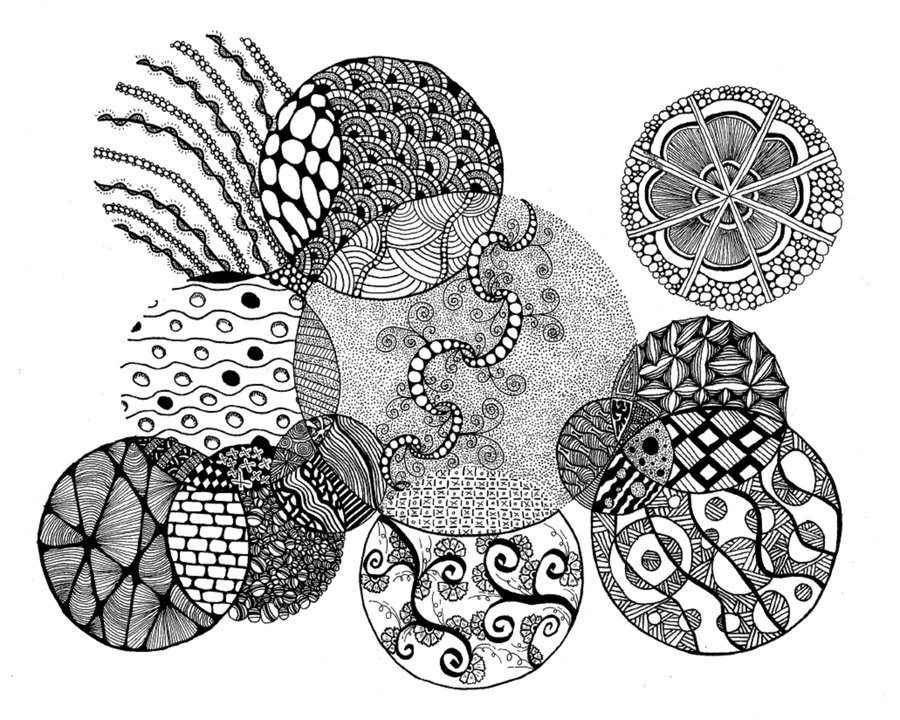 900x720 Zentangle 17 By Goldenspider