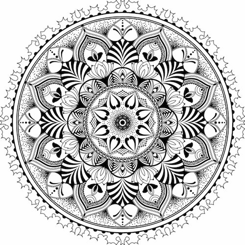 500x500 Zentangle Mandala