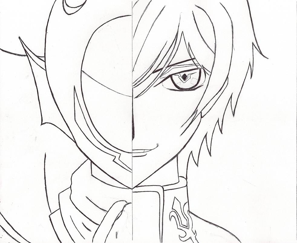 982x805 Lelouch Or Zero Outline By Yellowcardxgirl