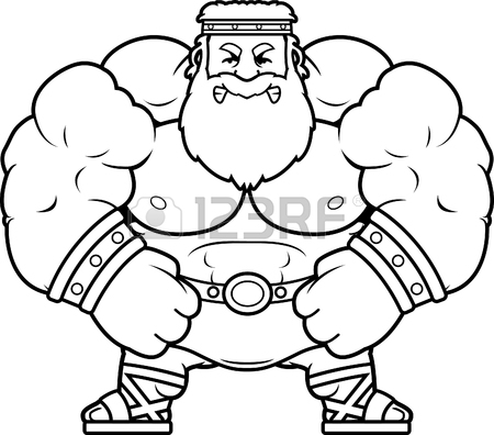 450x396 A Cartoon Illustration Of Zeus Smiling. Royalty Free Cliparts