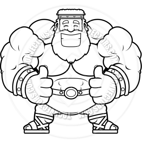 460x460 Cartoon Zeus Thumbs Up (Black Amp White Line Art) By Cory Thoman