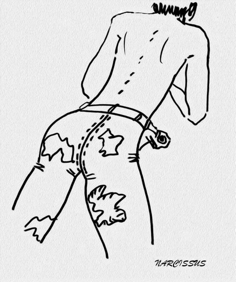 770x917 Saatchi Art The Jean Genie Drawing By Zeus Limited Edition