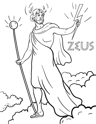 392x507 Zeus Coloring Sheet Hades Coloring Sheet