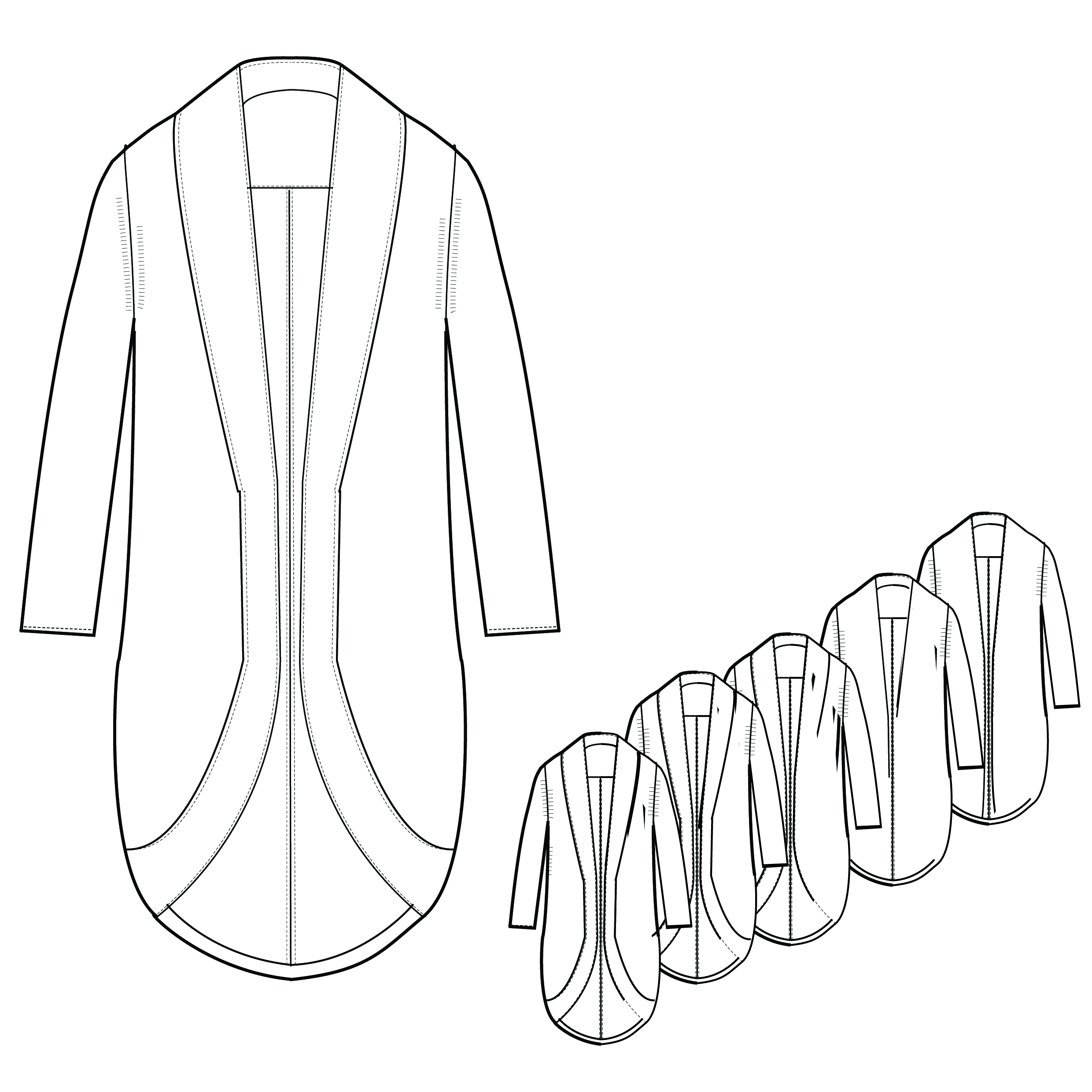 2480x2480 Women's Knitted Zipper Sweater Techpackbuilder