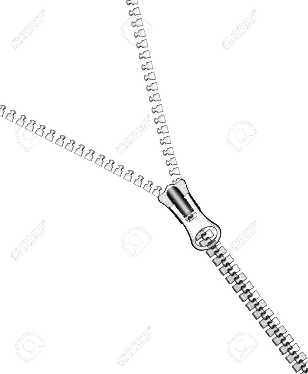 1071x1300 Zipper Isolated On White Stock Photo, Picture And Royalty Free