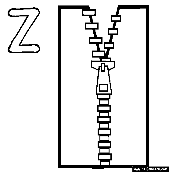 554x565 Coloring Page Of A Zipper