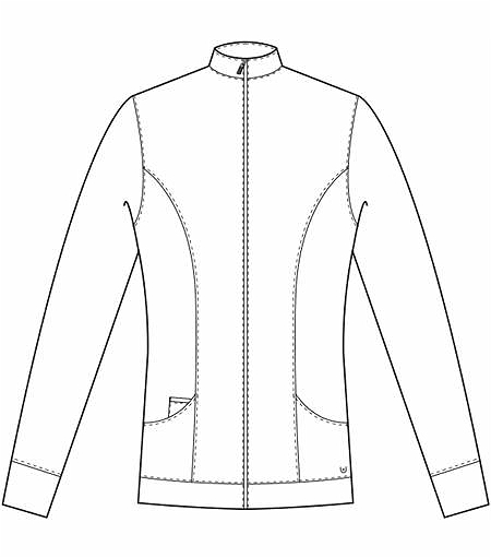 450x511 Urbane Women's P Tech Zip Up Warm Up Scrub Jacket 9872 Medical