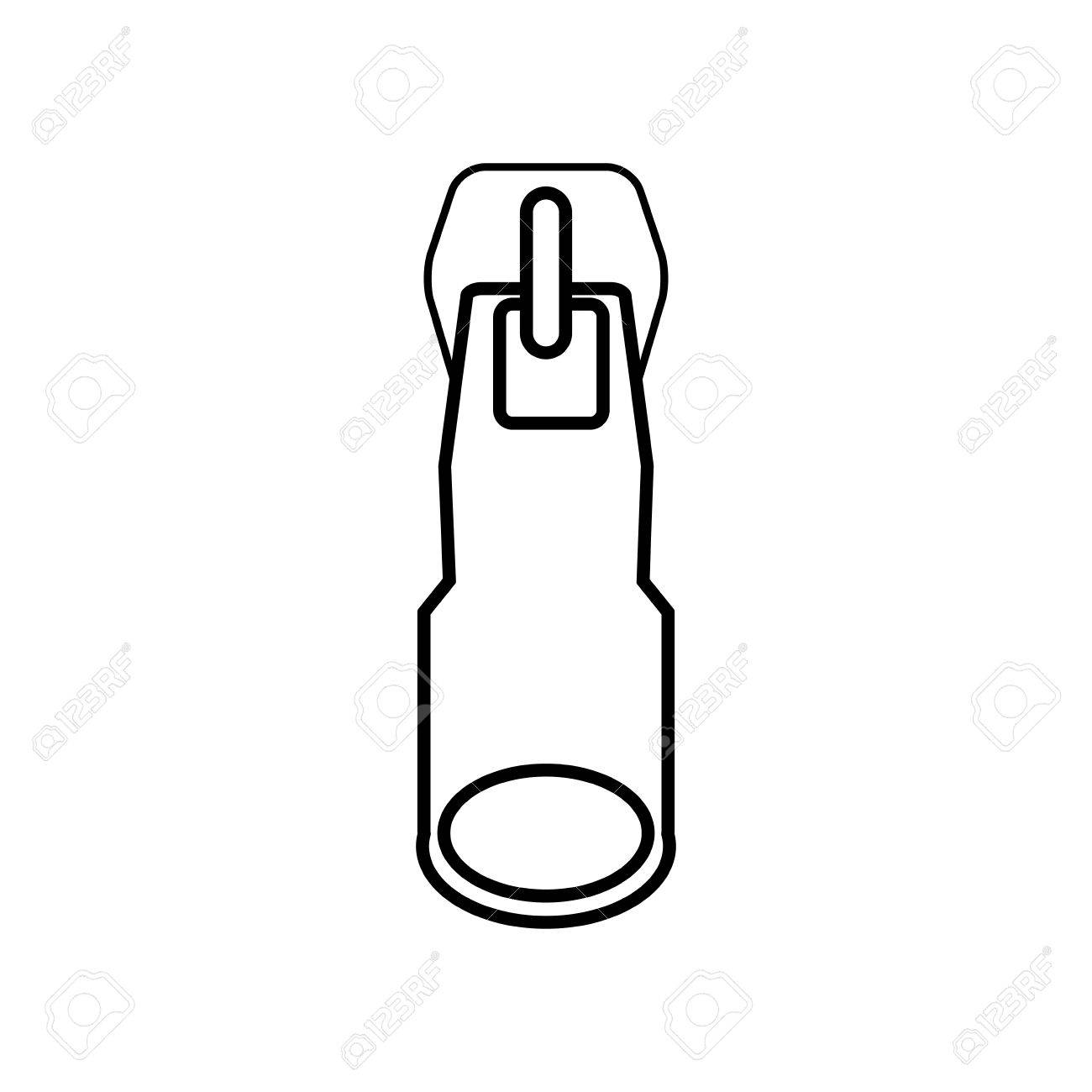 1300x1300 Zipper Symbol Icon Vector Illustration Graphic Design Royalty Free