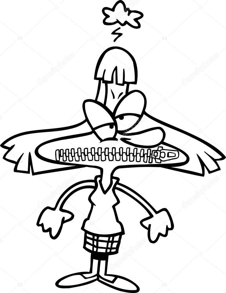 789x1023 Cartoon Mouth Zipper Stock Vector Ronleishman