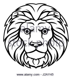 300x320 Drawing Of The Leo Zodiac Sign Stock Photo 31431480