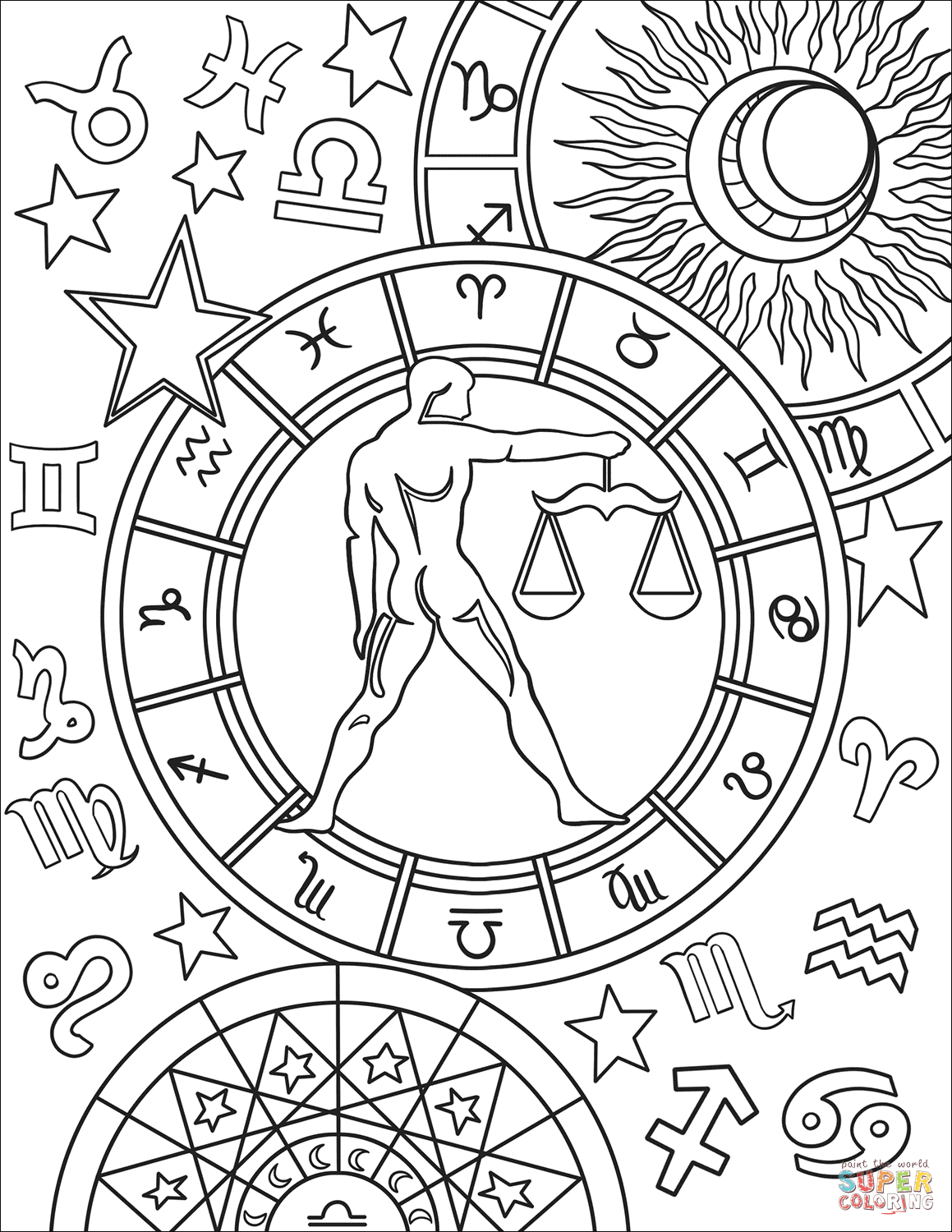1159x1500 Zodiac Signs Coloring Book Free Coloring Pages