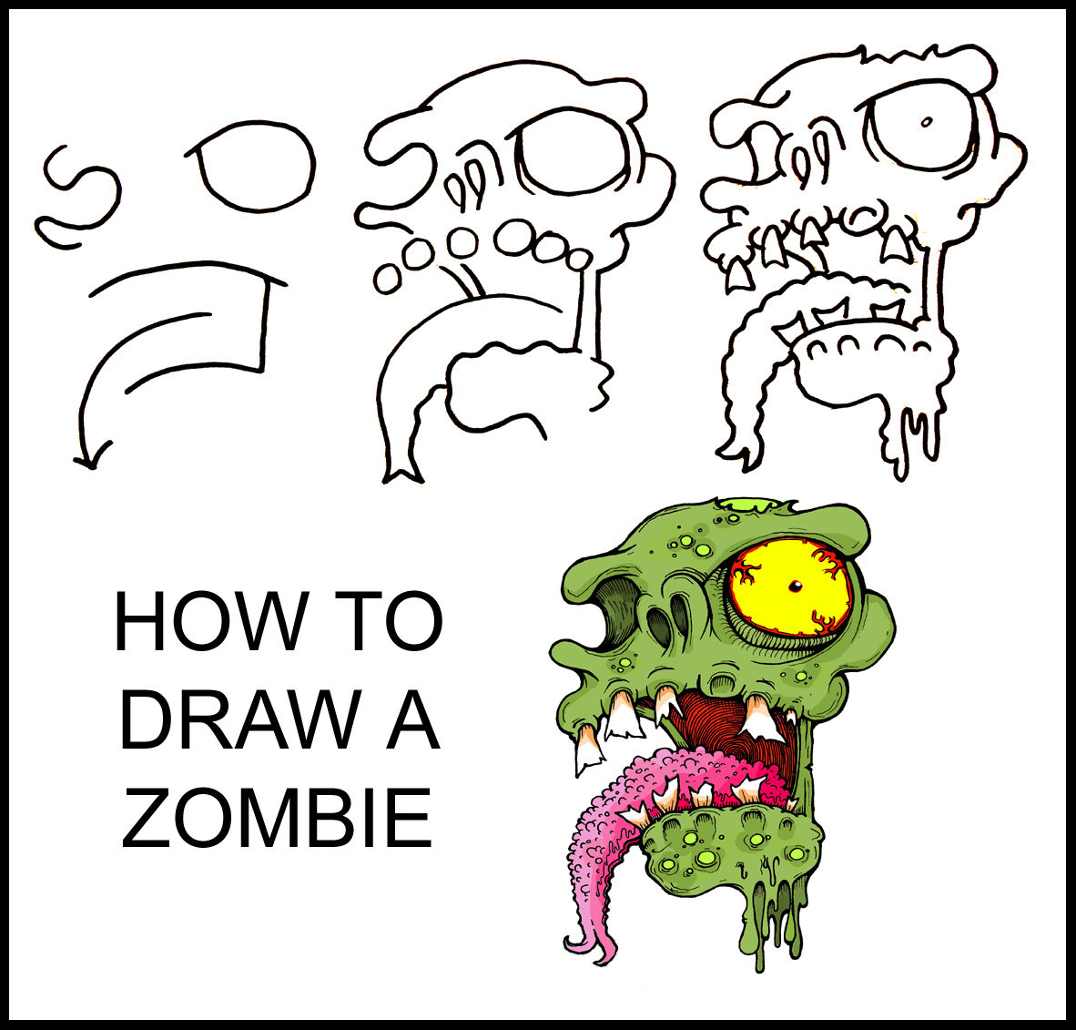 Zombie Cartoon Drawing at GetDrawings | Free download