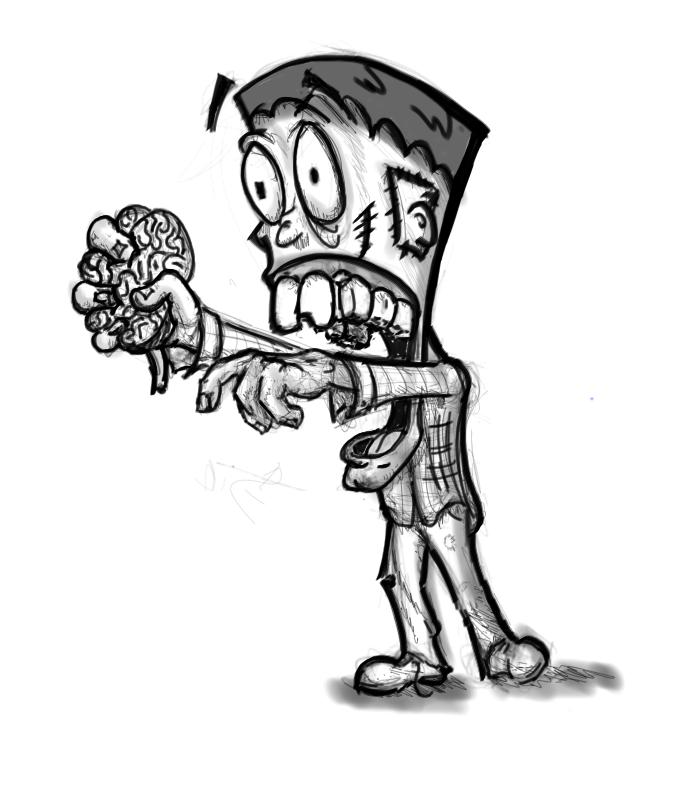 699x788 Zombie Cartoon Drawings Zombie Drawing Cartoon Zombies
