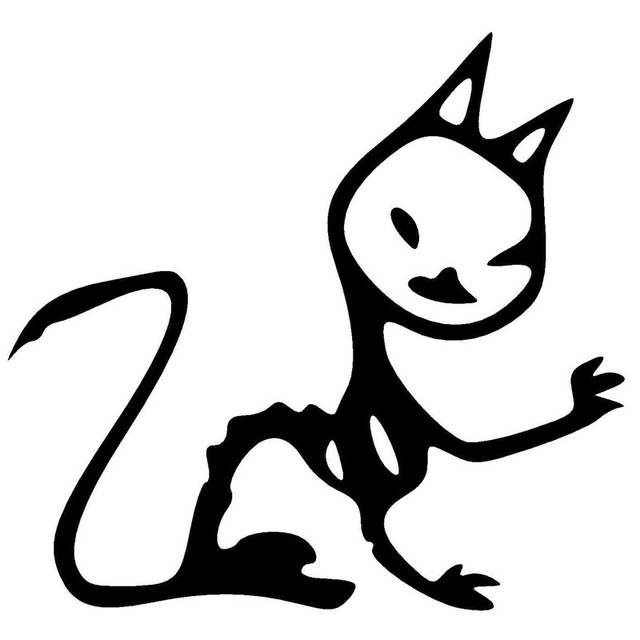 640x640 10.710cm Zombie Cat Funny Animal Car Sticker Fashion Classic